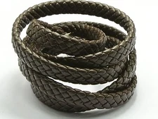 16.4 Feets Brown Flat Braided Bolo Synthetic Leather Cord 10X4mm