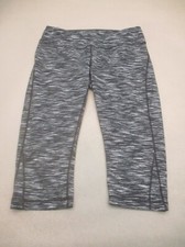 ZELLA Size M Womens Gray High Rise Pull On Training Running Workout Capri 742