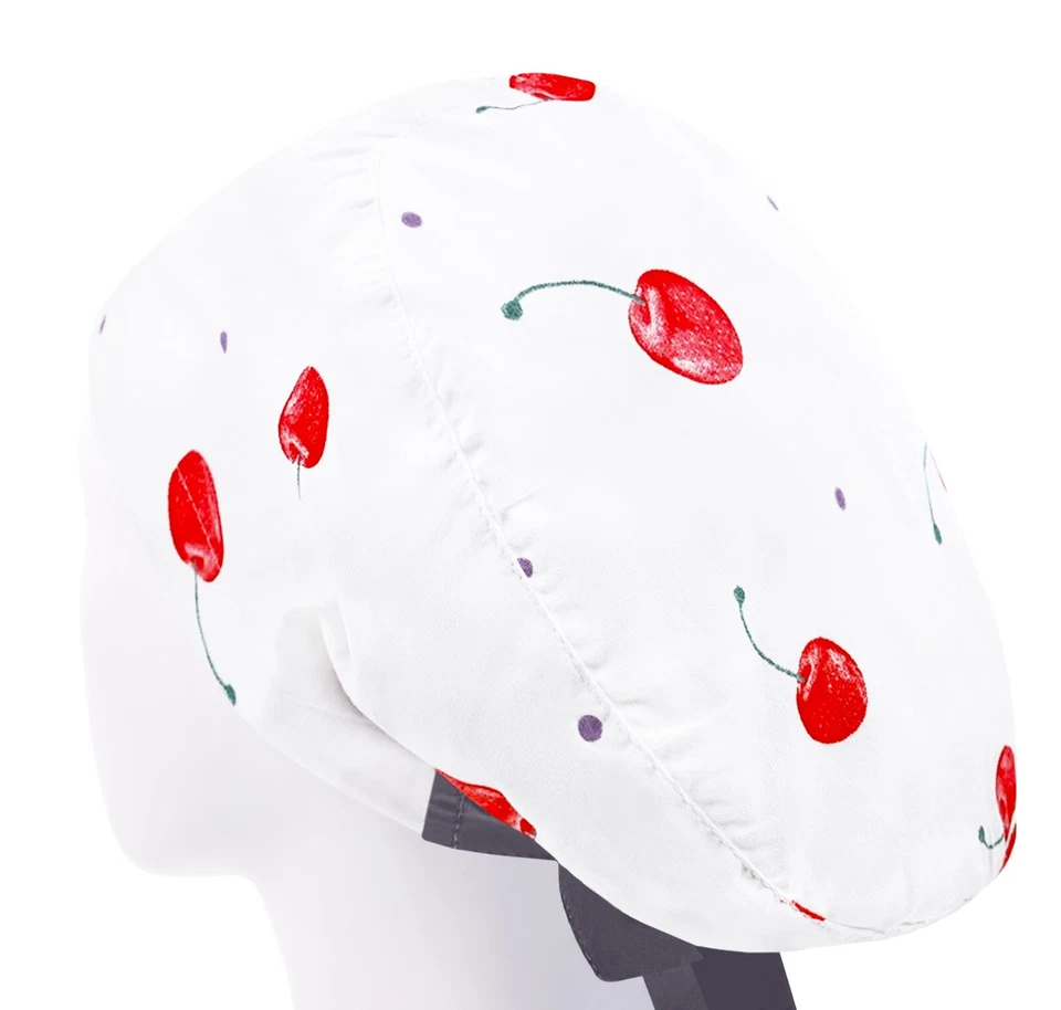 Surgical scrub hat, surgery caps, nurse scrub hats, cherry scrub cap, nurse gift - Image 2 of 3