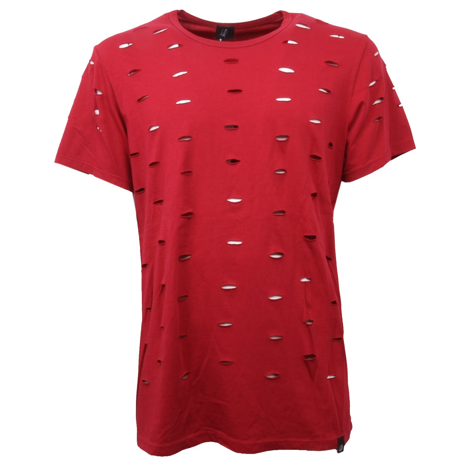 C1592 мужская футболка maglia uomo LOFT 1 rosso traforata