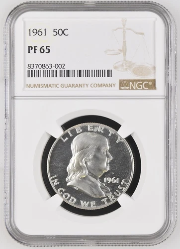 1961 Franklin Half Dollar - NGC PF65 - Beautiful Coin!