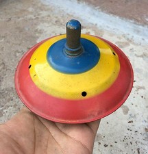 Vintage Round Humming Big Spinning Top Tin Toy England Vintage Tin Toy Toy182