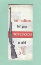 Winchester Model 70 1950's & 60's Owners Manual Reproduction