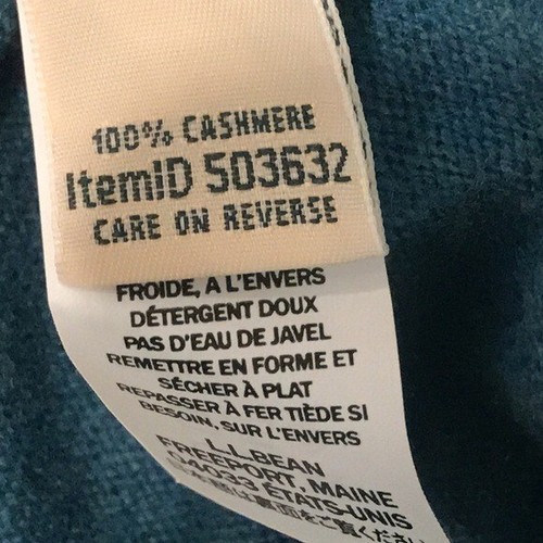 LL Bean Cashmere Cardigan Womens Medium Blue Sweater Lagenlook Bohemian Classic - Picture 5 of 9