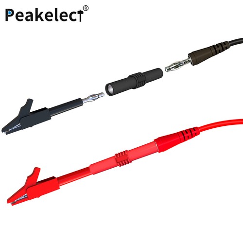 Insulated Alligator Crocodile Clip with 4mm Banana Male Plug 300V 15A Five Color - Picture 2 of 6
