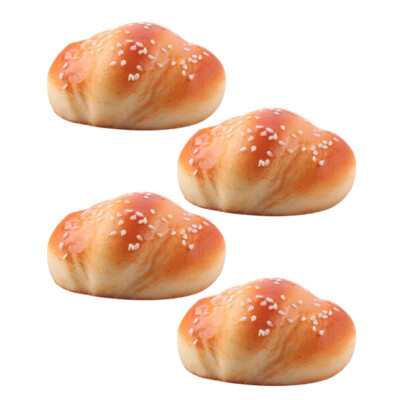 4PCS Artificial Bread Models Kid Bread Toys Fake Dessert Toy Artificial Bread