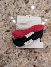 3 Piece Womens Girls Hair Scrunchies Black Red White
