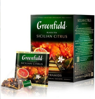 Tee Greenfield Pyramide black SICILIAN CITRUS 20Btl