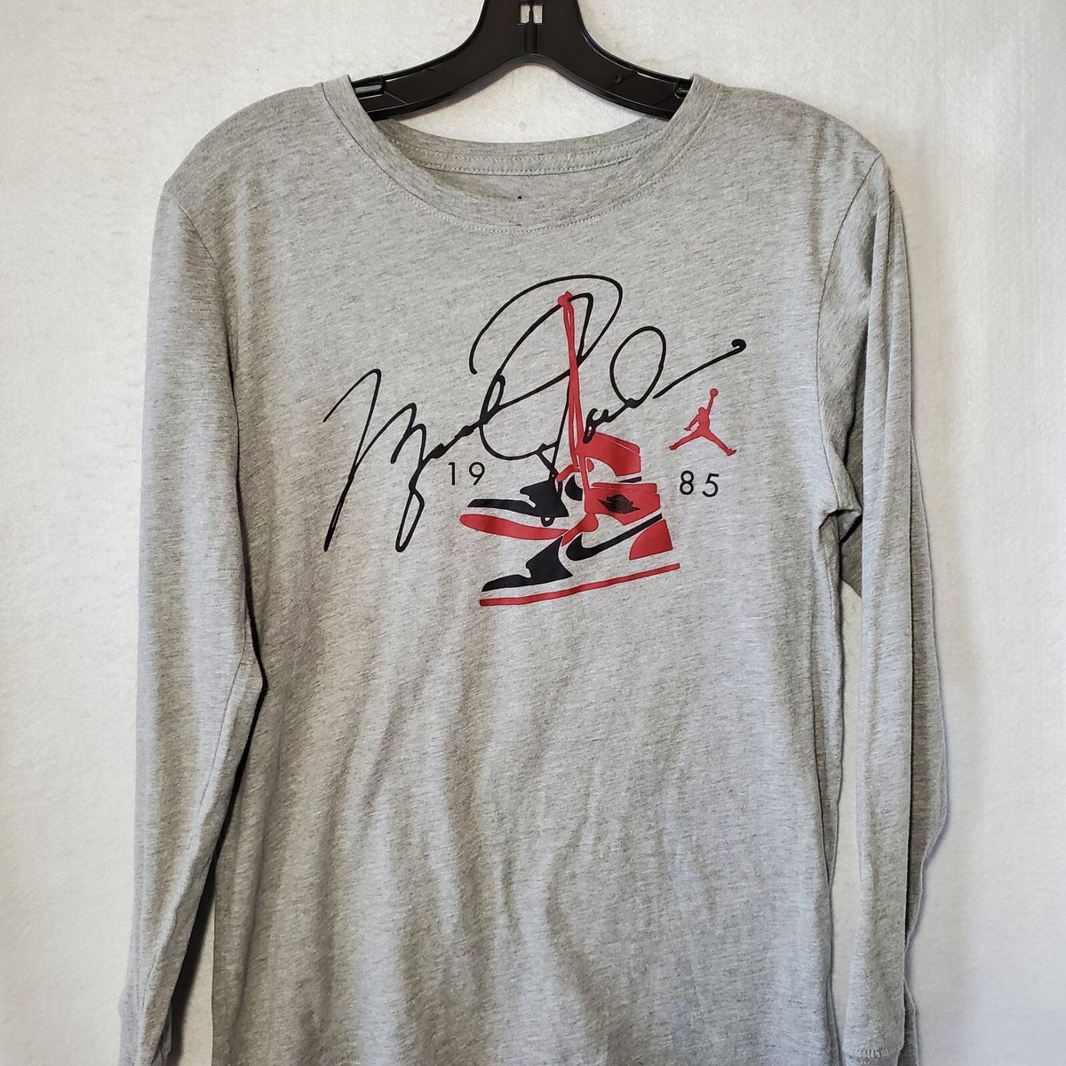 Air Jordan Shirt Teen's Extra Large Grey Long Sleeve Graphic