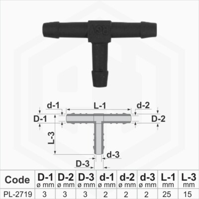 T Joiner Piece T T 3 Vie Plastica Tubo Barba Connettore Tubo Adattatore - Foto 4