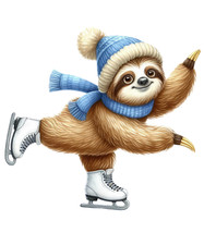 Sloth Christmas Wall Decal Sticker 18X18cm Large