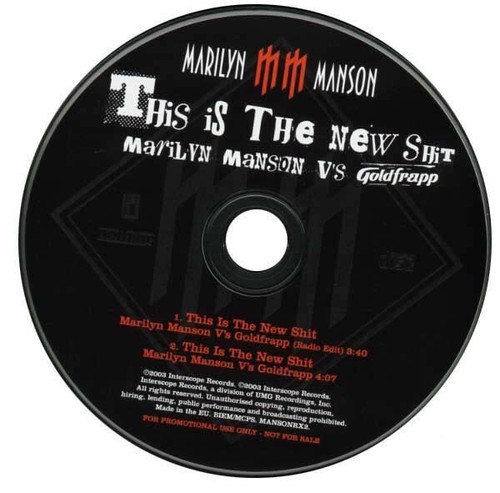 CD Marilyn Manson vs. Goldfrapp – This Is The New Shit UK 2003 PROMO - Picture 3 of 3