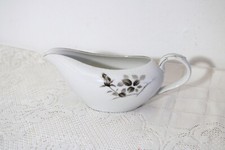 FUKAGAWA PRINCESS 704 JAPAN ARITA Black Gray Roses 3 1/2"h Gravy Sauce Boat