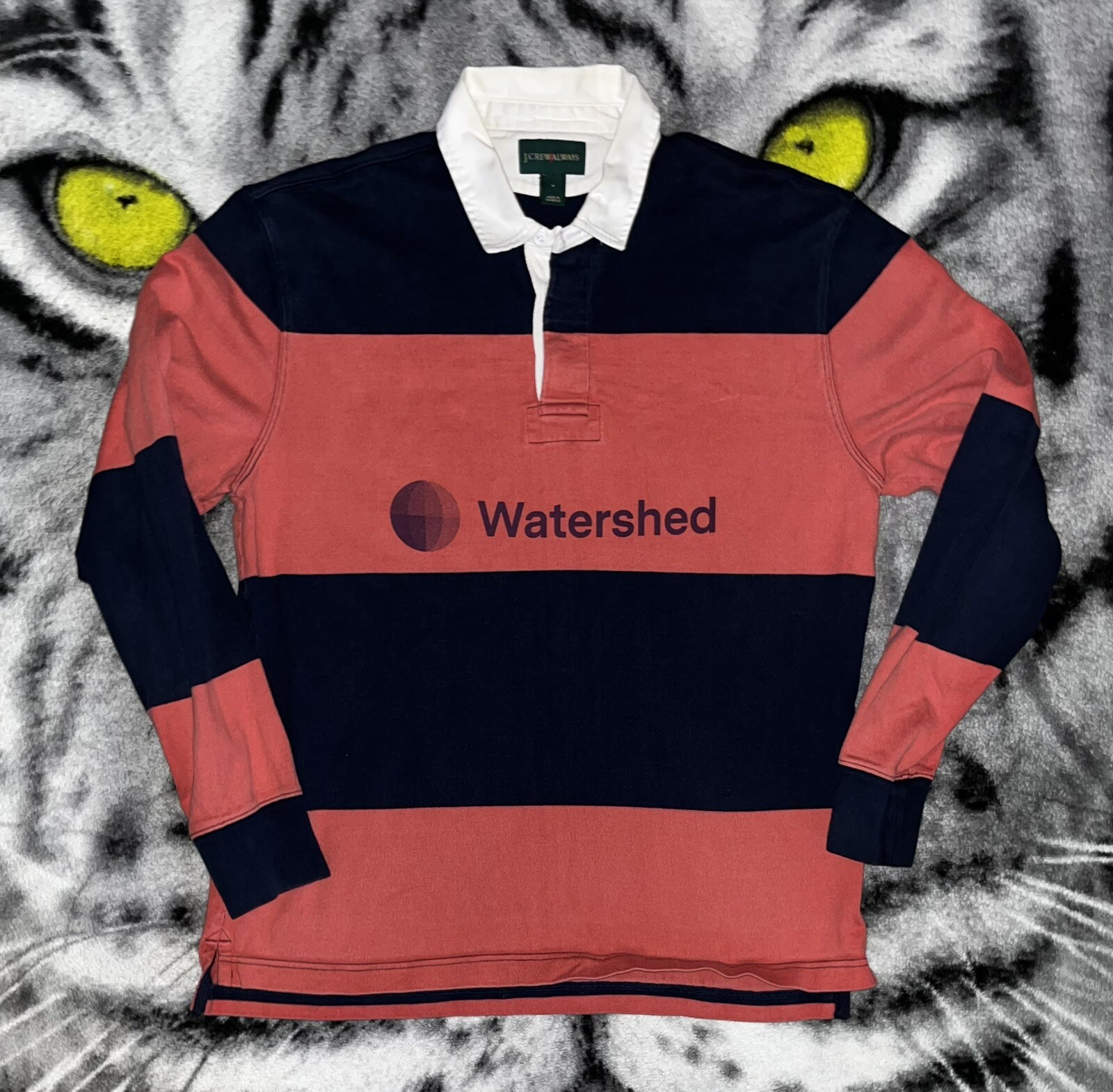 Rare Vintage J. Crew Watershed Rugby Style Shirt Sz M Gem