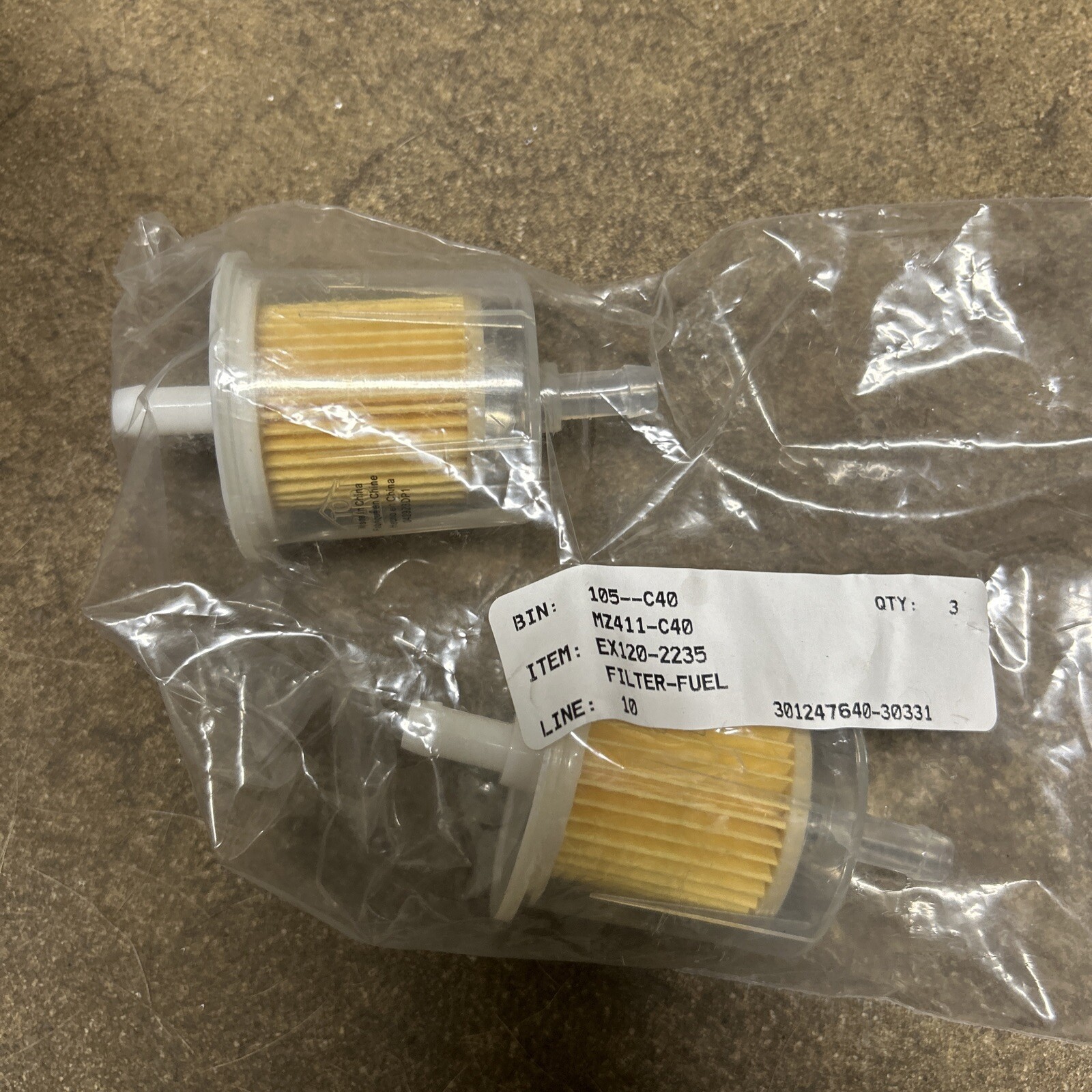 GENUINE OEM EXMARK PART # 120-2235 FUEL FILTER 2 PACK
