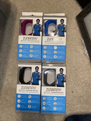 Lot Of 4 New Zunammy Digital Activity Tracker Watches