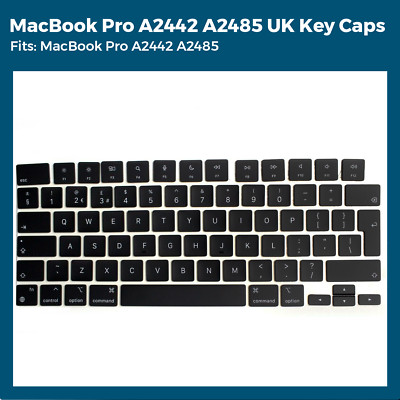 MacBook Pro Tastenkappen Komplettset für A2442 A2485 M1 14'''' 16'''' 2021 Schlüsselkappen UK Layout