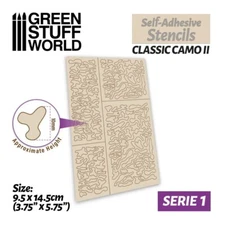 Self-adhesive stencils - Classic Camo 2 - Painting Tools airbrush modelling