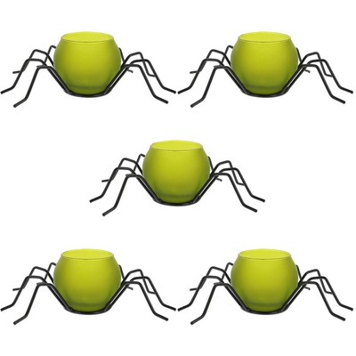  Set of 5 Dekorationen Spinnenkerzenhalter Aus Schmiedeeisen
