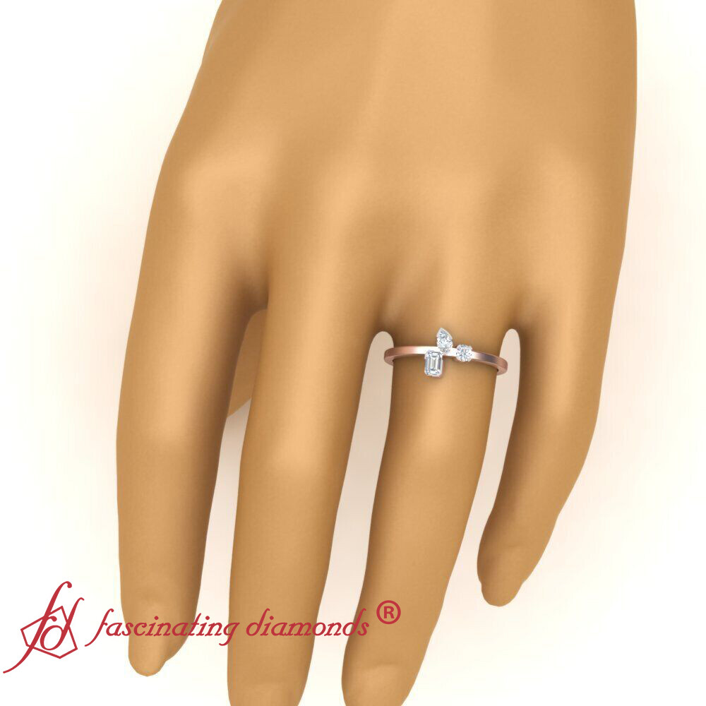 0.65 Ctw Lab Created Diamond Multi Stone Ring 14K Gold SI1 0.65 Ctw Lab Created Diamond Multi Stone Ring 14K Gold SI1