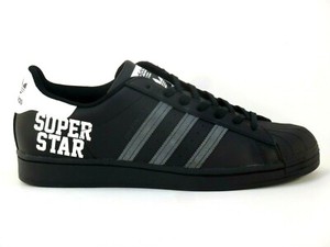 adidas superstar white and black mens