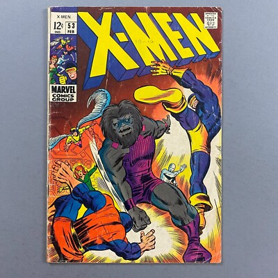 X-MEN 53 1ST COVER ART BY BARRY WINDSOR-SMITH (1969, MARVEL COMICS)