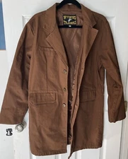 Wyoming Traders Mens Canvas Cowboy Western Ranch Wear Frock Coat  SZ S E2