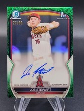 2023 Bowman Chrome 1ST Bowman Joe Stewart Auto Green Grass Refractor /99