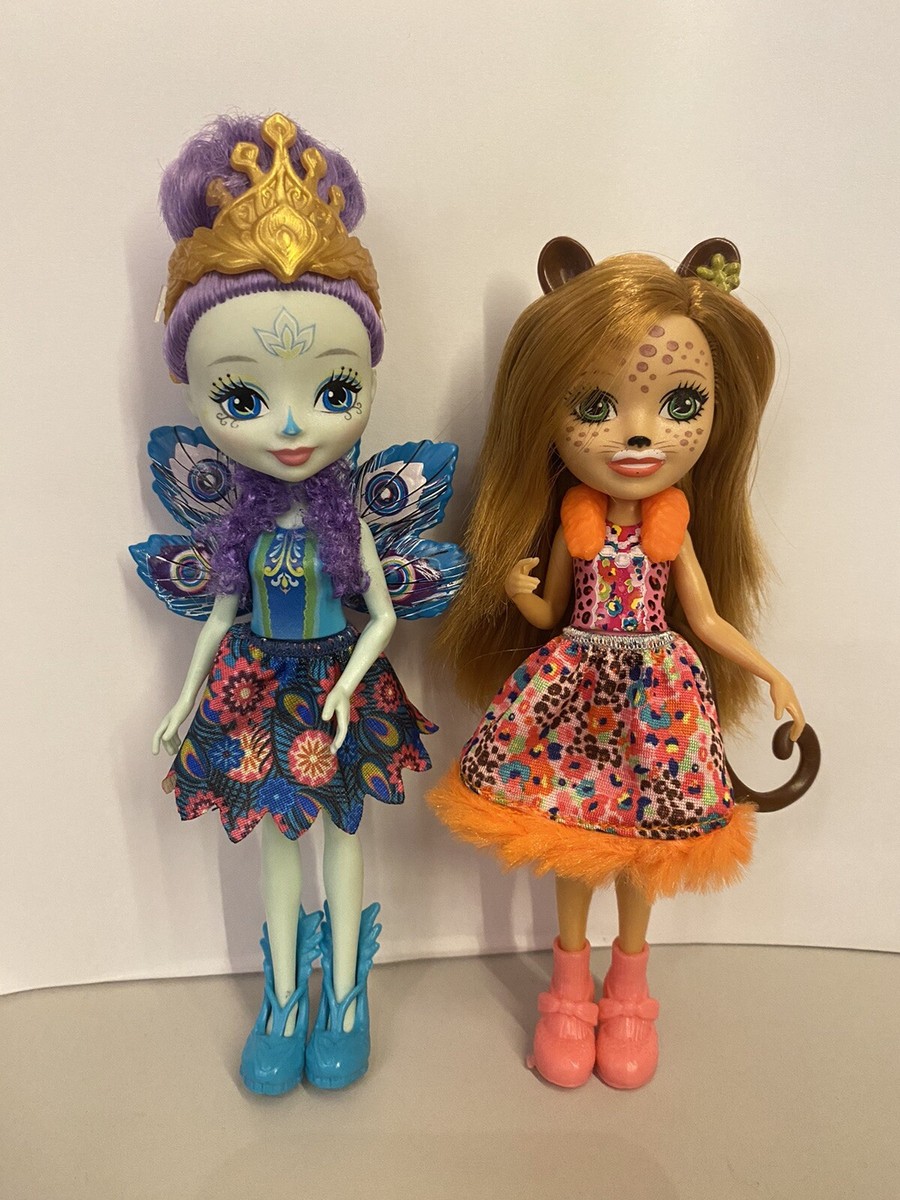 Enchantimals Dolls Patter Peacock and Cherish Cheetah 6” Poseable Figures  Shoes