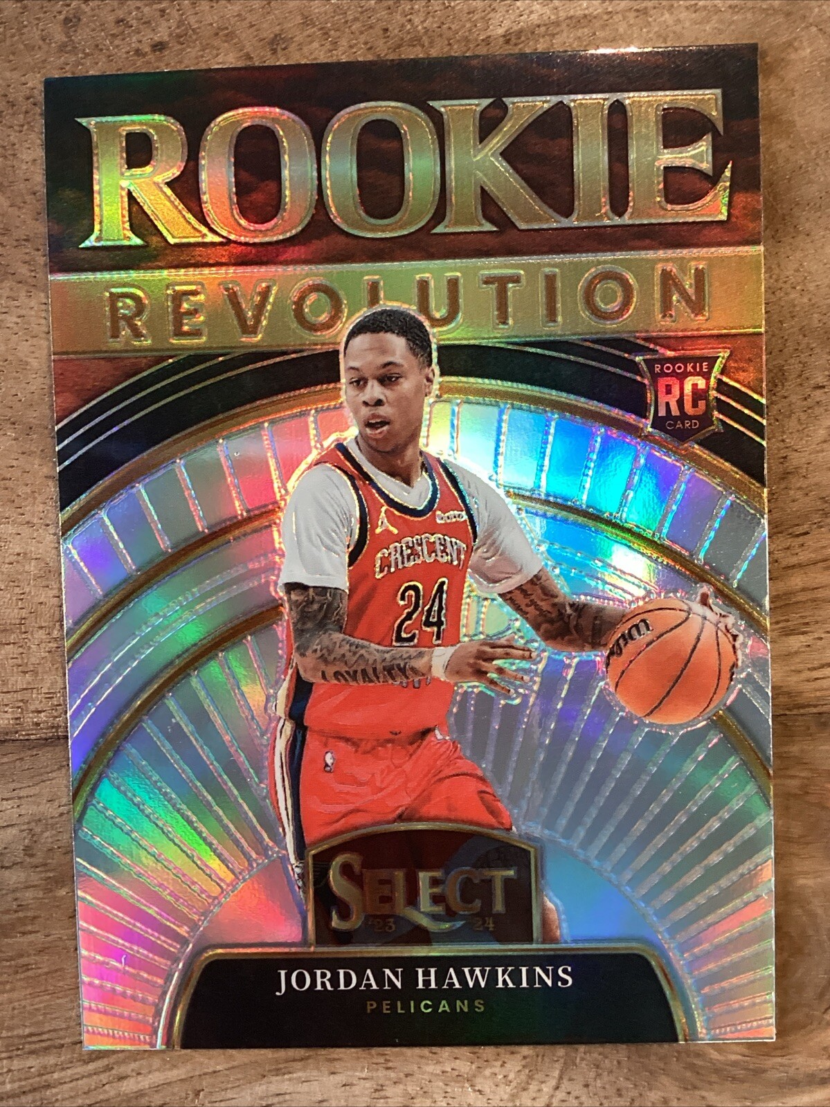 2023-24 Panini Select Jordan Hawkins RC Rookie Revolution Red Prizm #3 Pelicans