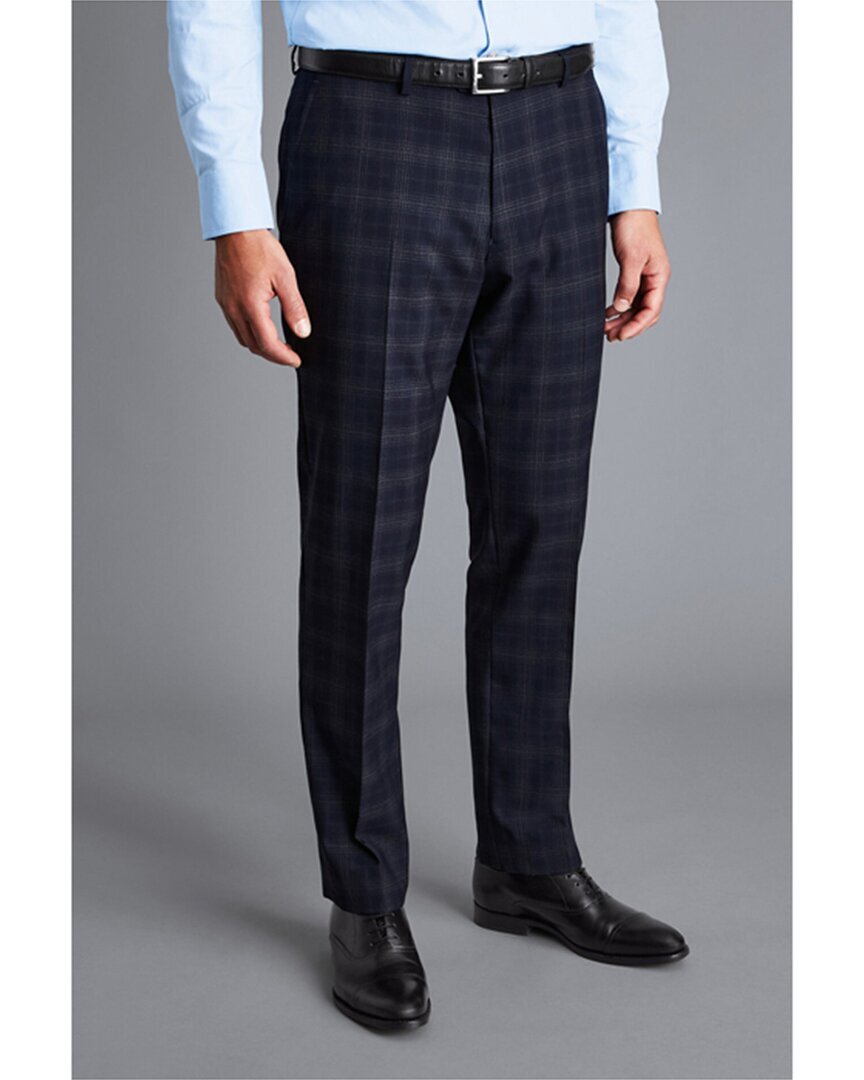 Шерстяные брюки Charles Tyrwhitt Slim Fit сезонного дизайна Мужские 30U