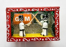 Day of the Dead Fencing Gym Shadow Box Diorama Mexican Folk Art Brand New