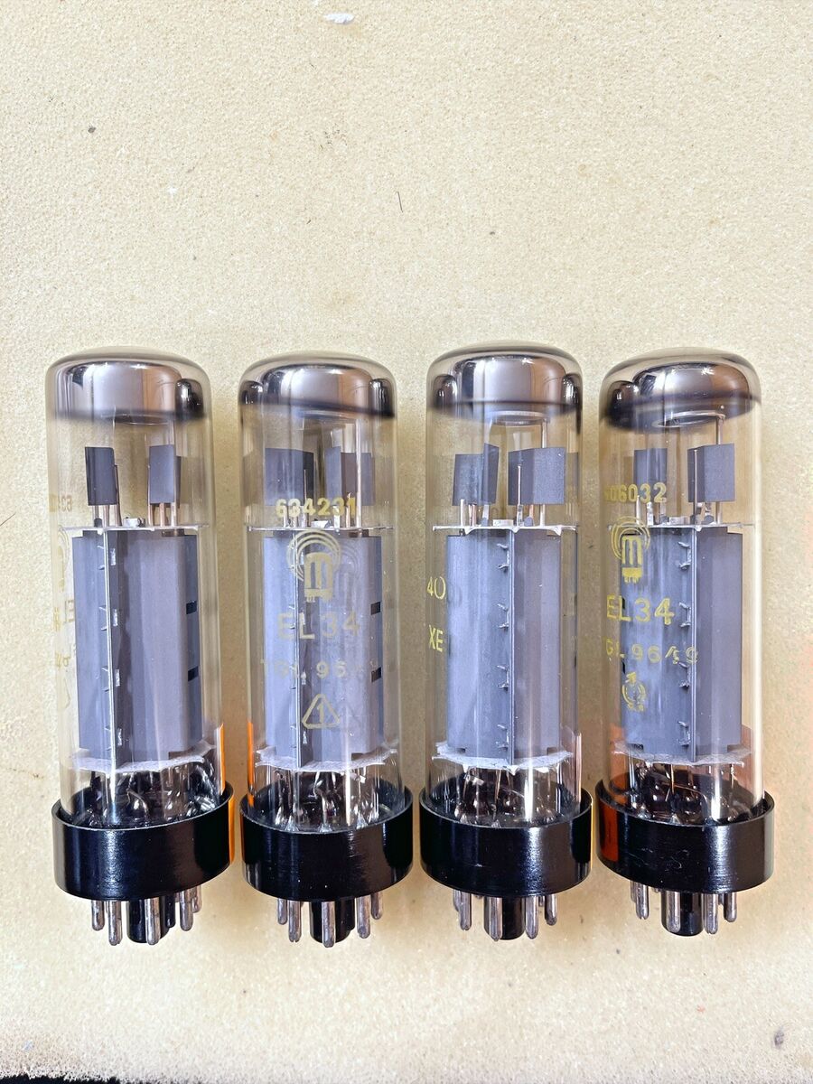 RFT EL34 6CA7 Thin Base O getter, tested NOS Matched Quad | eBay RFT EL34 6CA7 Thin Base O getter, tested NOS Matched Quad | eBay