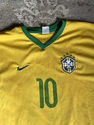 Nike Men's NEYMAR JR Brazil Home Soccer Jersey, Yellow, US Size L