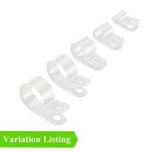 Natural / White Nylon P Clips Imperial Fasteners for Conduit, Cable & Tubing