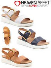 HEAVENLY FEET BERNIE LADIES WEDGE SANDALS NEW ADJUSTABLE WOMENS