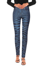 Just Cavalli Zebra Denim Slim Jeans Blue NWT 388