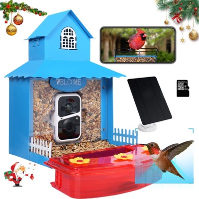 Hummingbird Feeder with Camera,Smart Bird Feeder with AI Identify Bird Specie...