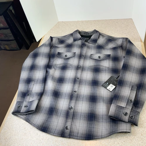 Cody James Plaid Flannel Fleece Lined Shirt Jacket Men’s L Shacket Coat NWT