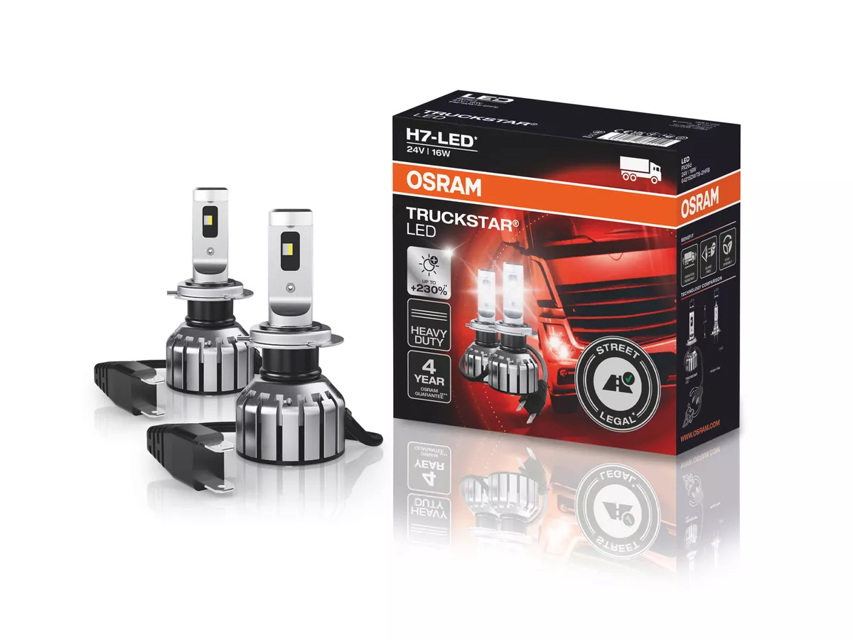 OSRAM LED H7 Truckstar Abblendlicht +230% 24V LKW Straßenzulassung 