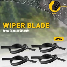 4PCS 28"in 6mm Car Bus Rubber Universal Frameless Windshield Wiper Blade Refill