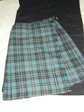 RARE Smiths Bermuda England Girls 10 Scottish Wrap Wool Skirt in plaid
