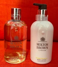 MOLTON BROWN "ORANGE & BERGAMOT" SHOWER GEL AND BODY LOTION, 10-OZ.