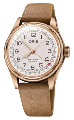 Oris Big Crown Automatic Leather Bronze Bracelet Mens Watch 754