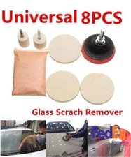 Universal Glass Polishing Kit Glass Scratch Removal Cerium Oxide & Wheels pads