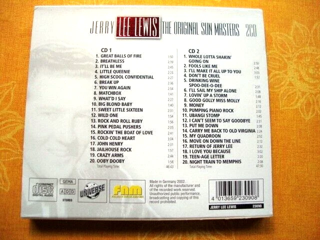 JERRY LEE LEWIS - The Original Sun Masters (Best Of) 2-CD-SET, SCHUBER! W.NEU! - Bild 2 von 4