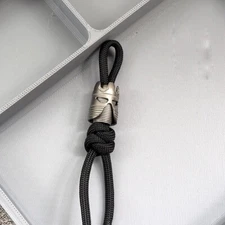 Hot Titanium Alloy Knife Lanyard Bead Paracord End Pendant Charm DIY Zip Pull