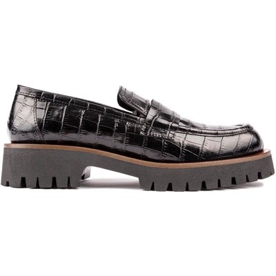 Sole Made In Italy Womens Parma Loafers Shoes Black