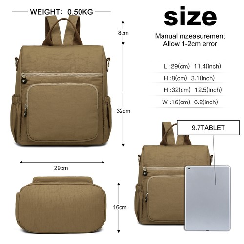 Women Backpack Anti Theft Rucksack Nylon School bag Ladies Daypack Shoulder - Picture 29 of 29