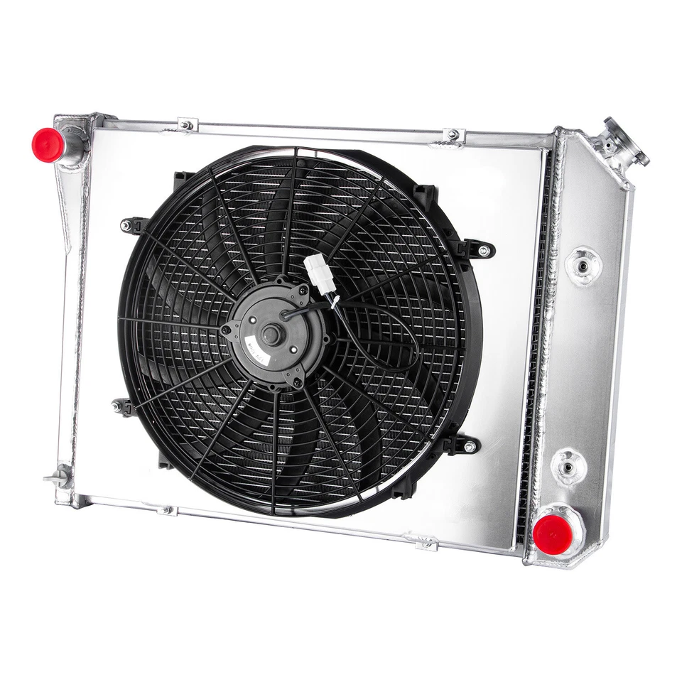 For 1968-1973 Chevy Nova 1970-1981 Camaro 3 Rows Aluminum Radiator&Shroud Fan Foto 2 de 4
